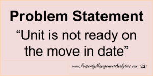 six sigma property management problem statement